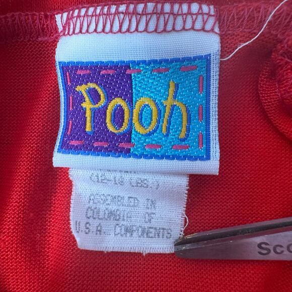 Vintage Winnie The Pooh Sleeper- Romper Disney Medium 12-18 lbs 3-6mo - Picture 3 of 7